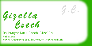 gizella csech business card